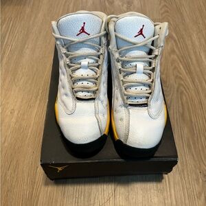 Air Jordan White and Yellow Sneakers